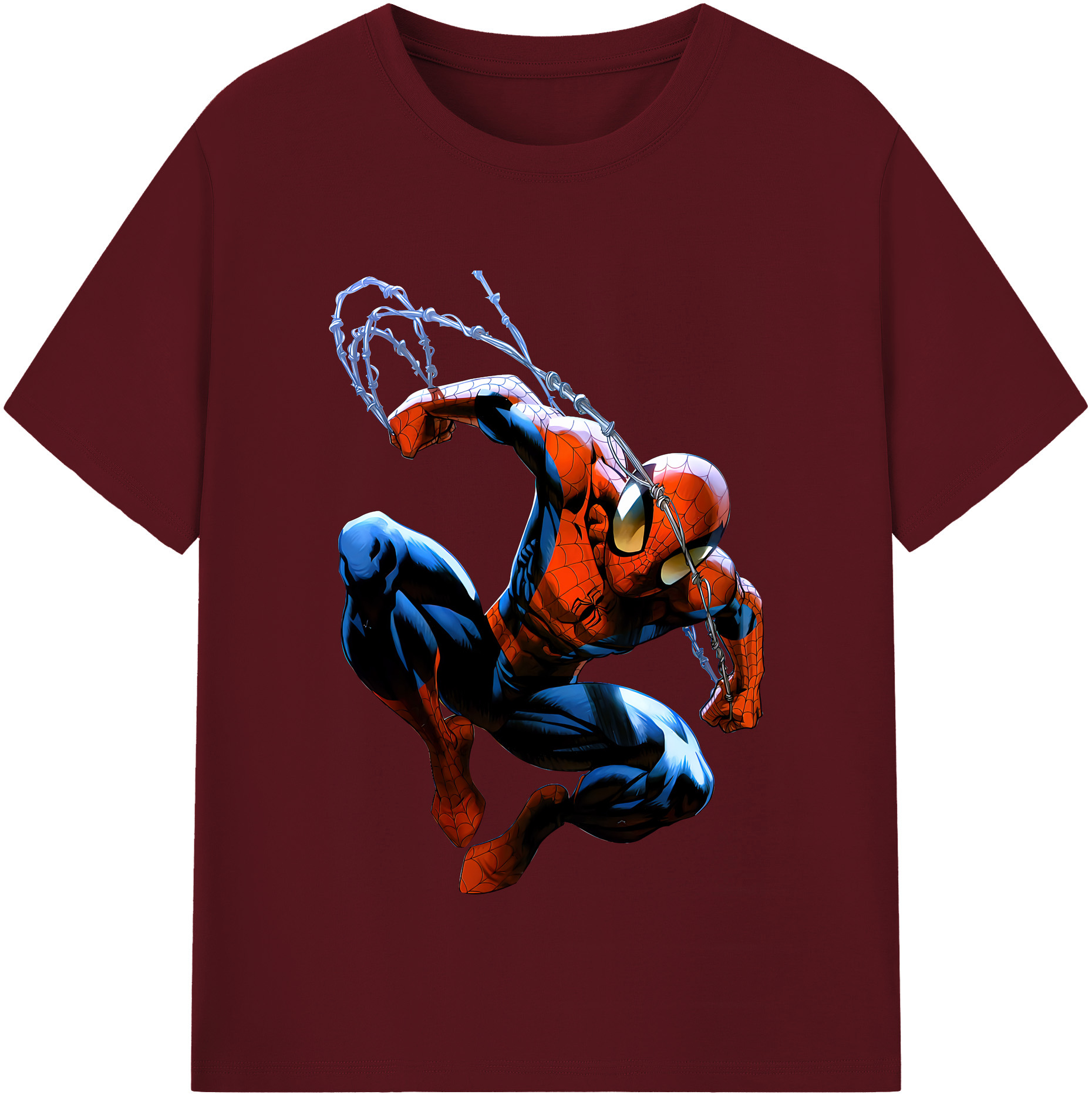 （画像用） Spider Man スパイダーマン 綿100％半袖Tシャツ（フロントプリント）